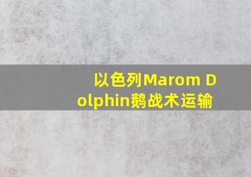 以色列Marom Dolphin鹅战术运输